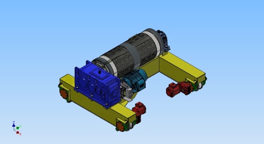 汽车起重机卷扬机3D模型图纸 STP格式缩略图